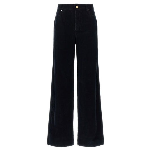 Max Mara Blue Cotton Casual Pants