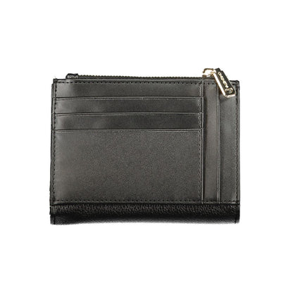 Mario Valentino Black Polyurethane Womens Wallet