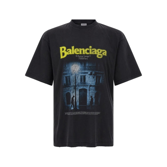 Balenciaga Black Cotton T-Shirt