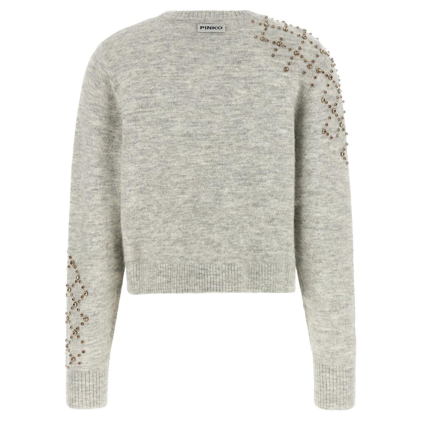 PINKO Gray Wool Cardigan