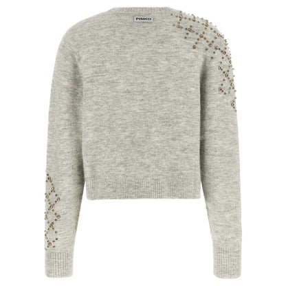 PINKO Gray Wool Cardigan