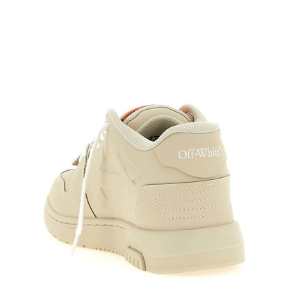 Off-White Beige Plastic Athletic Sneakers