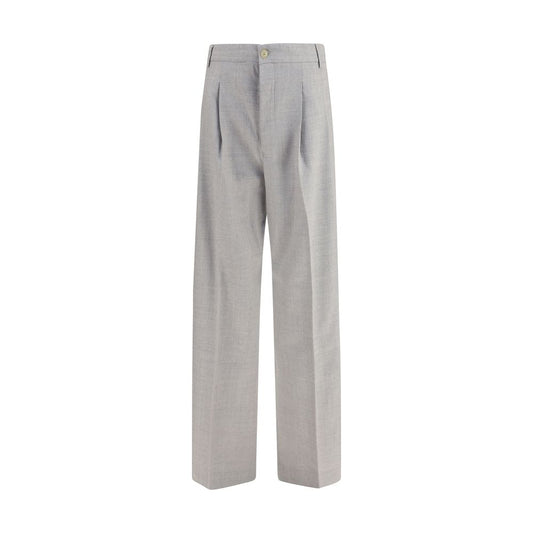 Laneus Gray Wool Oves Aries Casual Pants