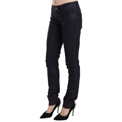 Just Cavalli Black Cotton Low Waist Skinny Denim Pants Jeans & Pants