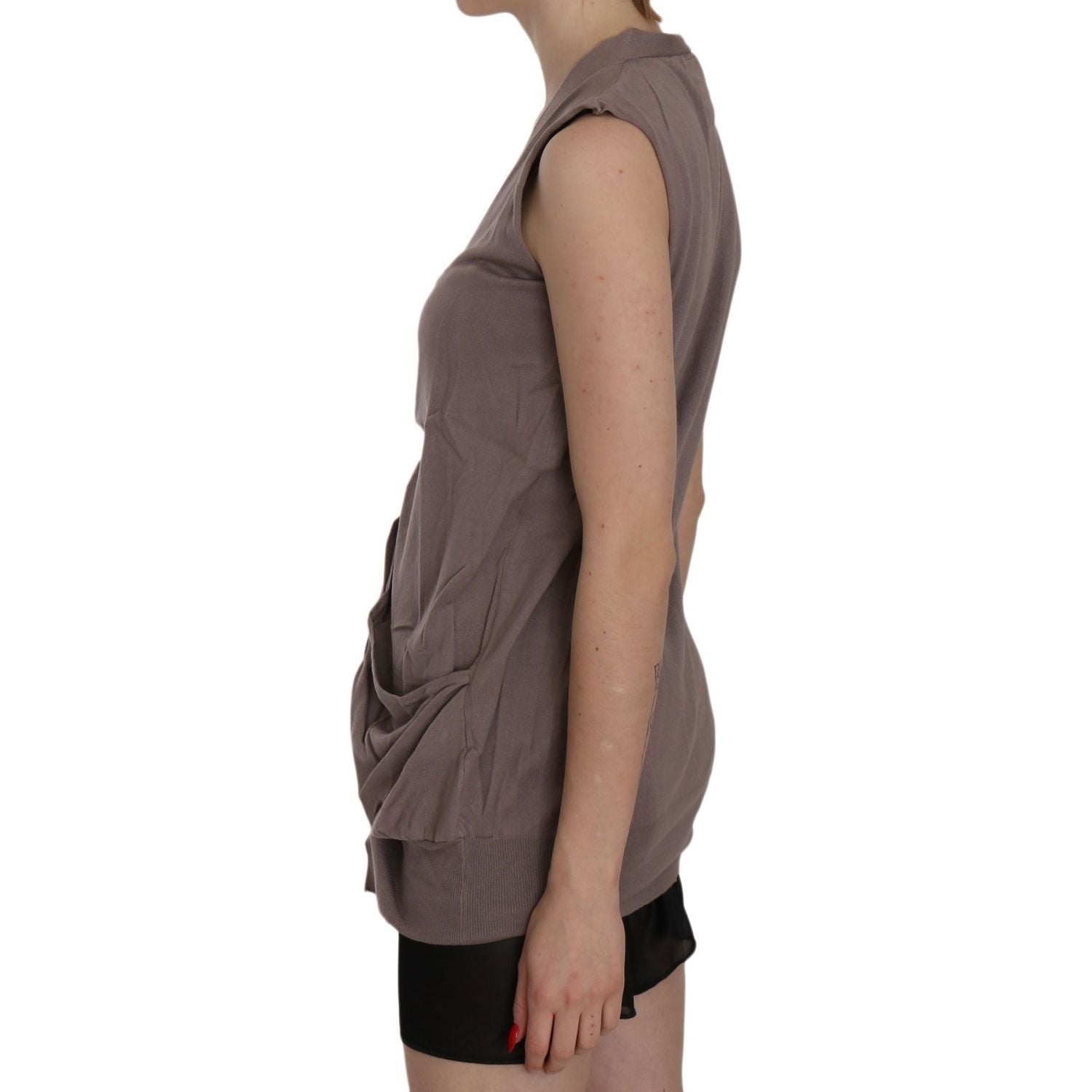 بلوزة كارديجان قطنية أنيقة بدون أكمام من PINK MEMORIES