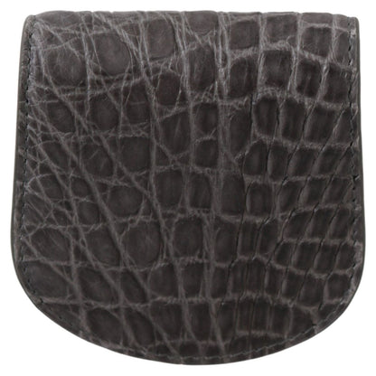 Dolce & Gabbana Gray Exotic Skin Condom Case Holder Pocket Wallet Condom Case