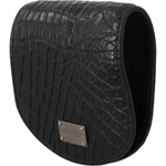 Dolce & Gabbana Black Exotic Skin Pocket Condom Case Holder Condom Case
