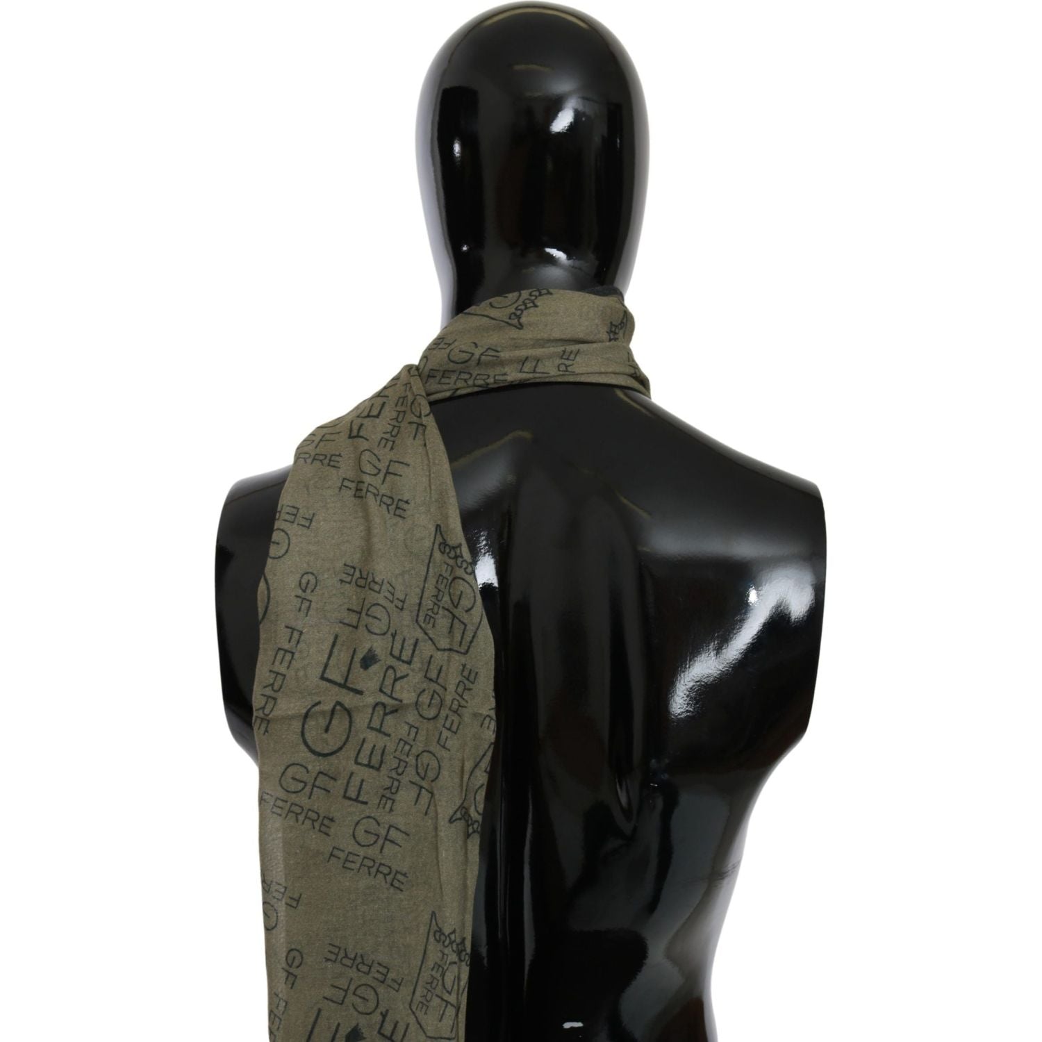 优雅图案羊毛混纺围巾