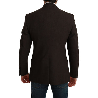 Dolce & Gabbana Brown Slim Fit Coat Jacket MARTINI Blazer