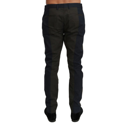 Dolce & Gabbana Elegant Slim Fit Striped Casual Pants