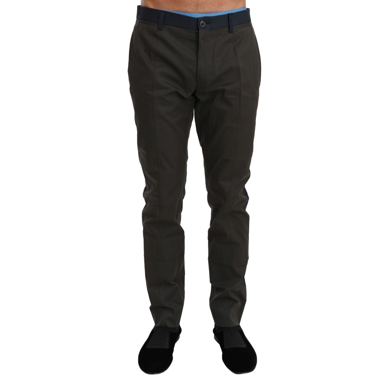Dolce & Gabbana Elegant Slim Fit Striped Casual Pants