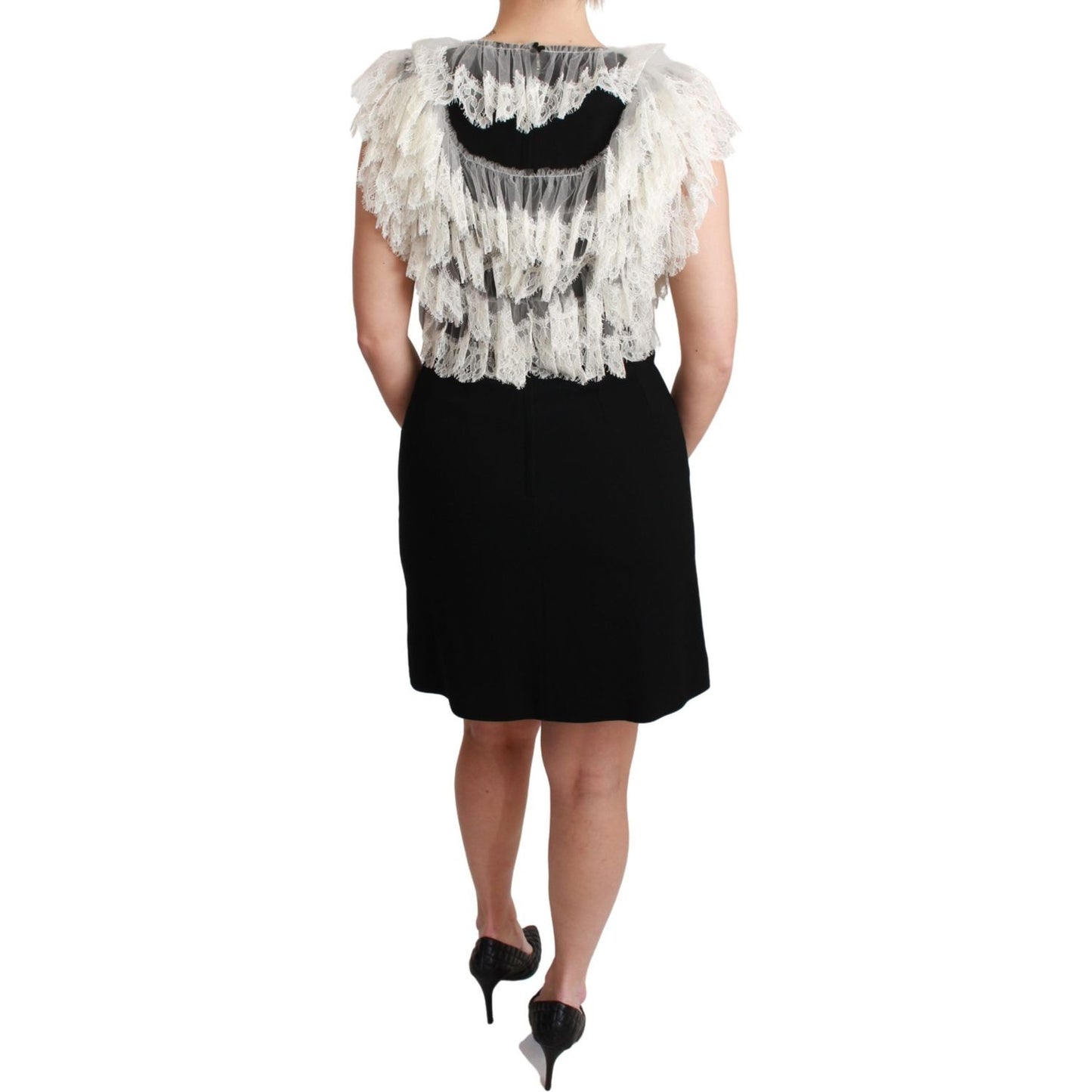 Dolce & Gabbana Black Fashion Devotion Sheath Mini Dress Dresses