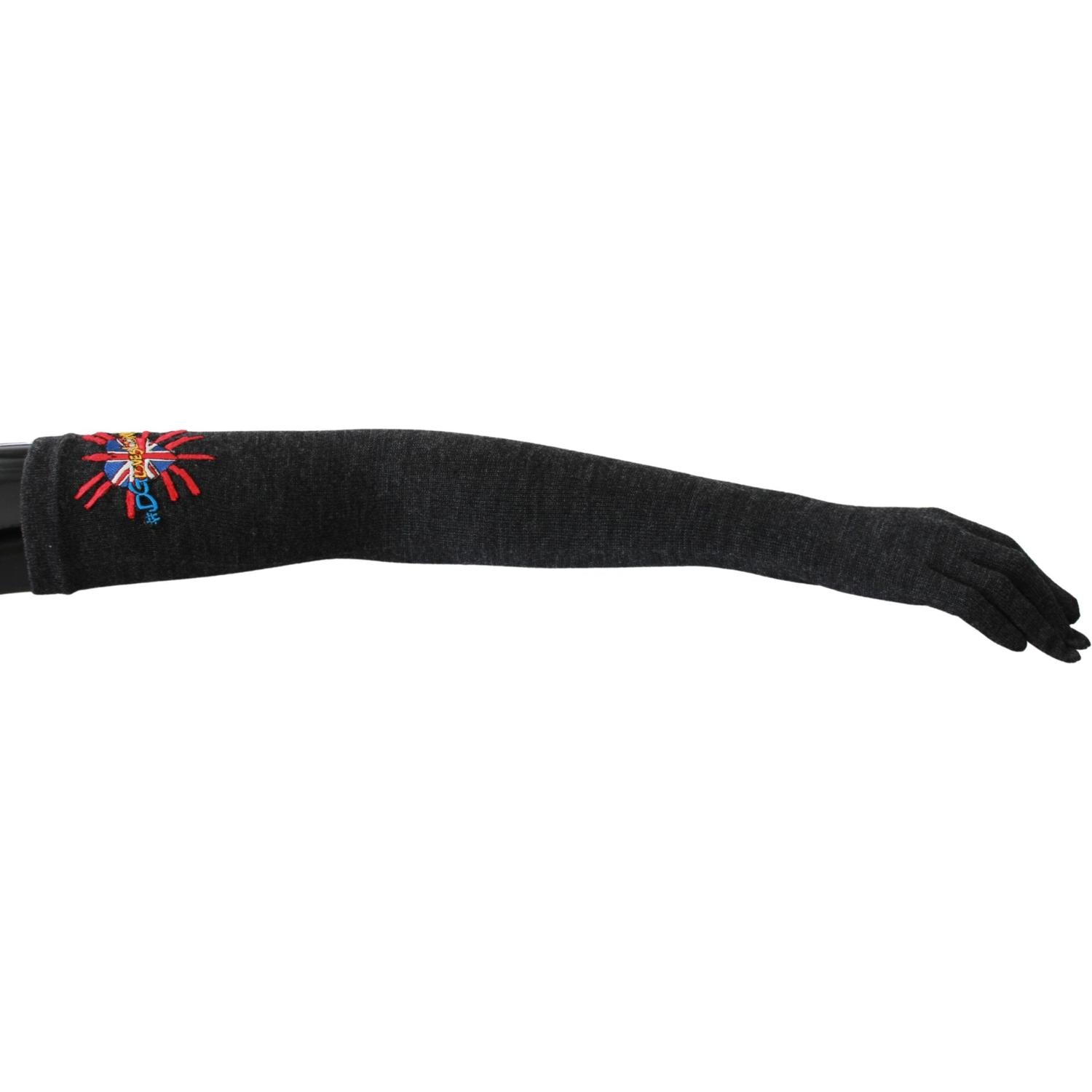 优雅肘长羊毛手套