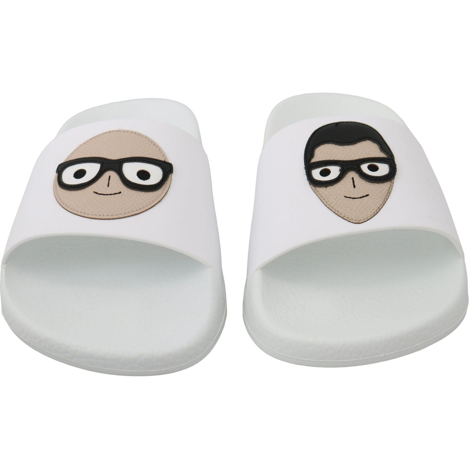 صندل دولتشي آند غابانا الأنيق باللون الأبيض - أحذية صيفية فاخرة