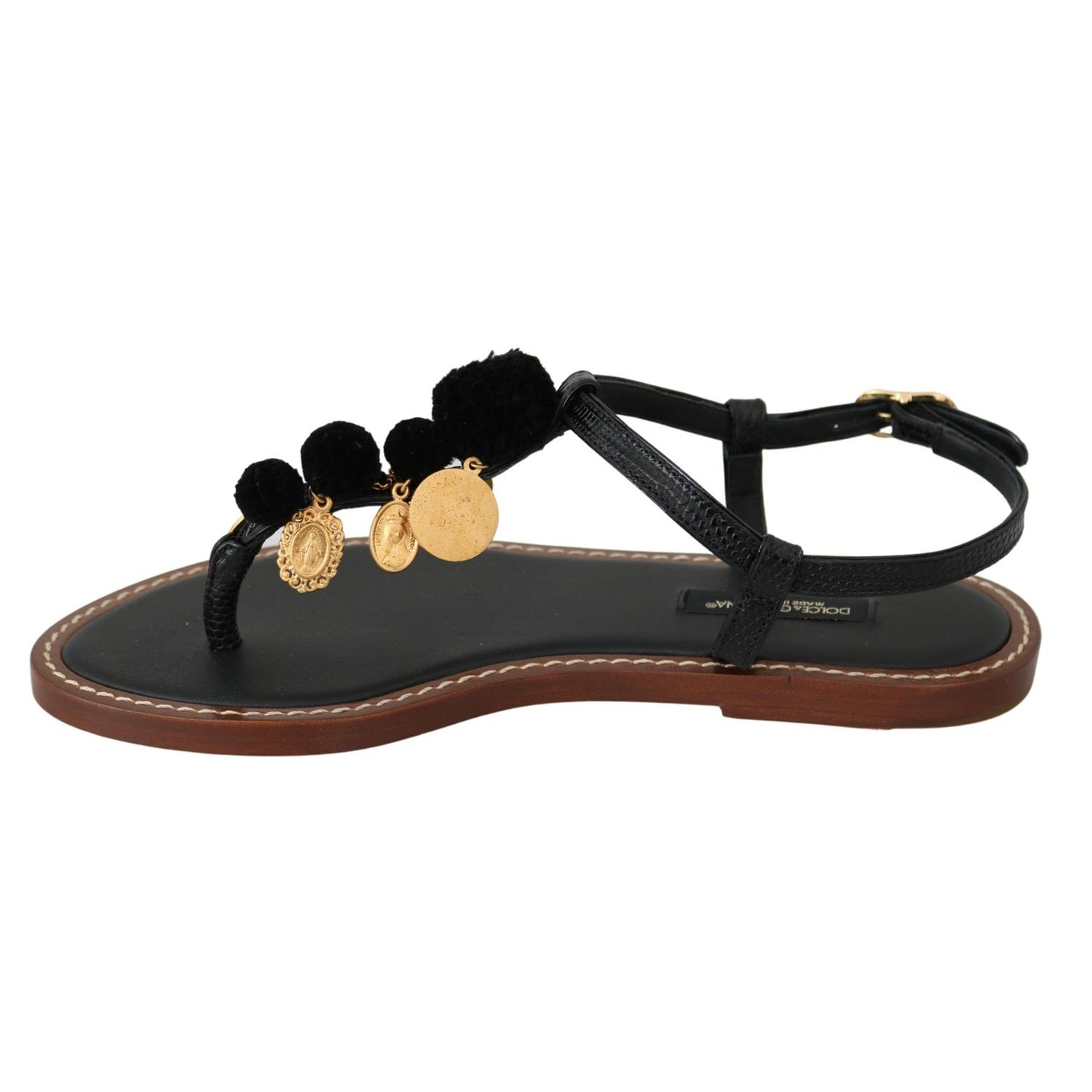 حذاء Dolce &amp; Gabbana Pom Pom Flip Flop ذو رباط للكاحل