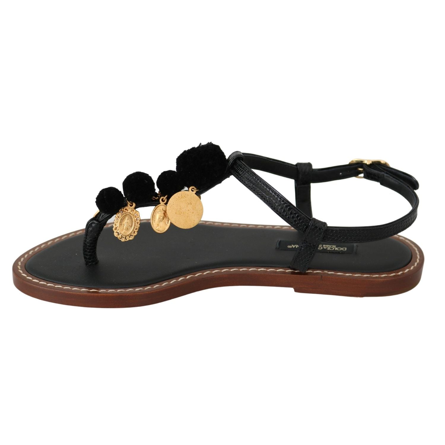 حذاء Dolce &amp; Gabbana Pom Pom Flip Flop ذو رباط للكاحل