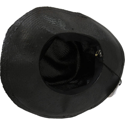 Costume National Black Wide Brim Cowboy Solid Hat