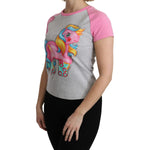 Moschino Gray and pink Cotton T-shirt My Little Pony Top TSH5088-36