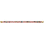 Dolce & Gabbana Stunning Pink Crystal Studded Leather Strap Dolce & Gabbana Rosy Brown