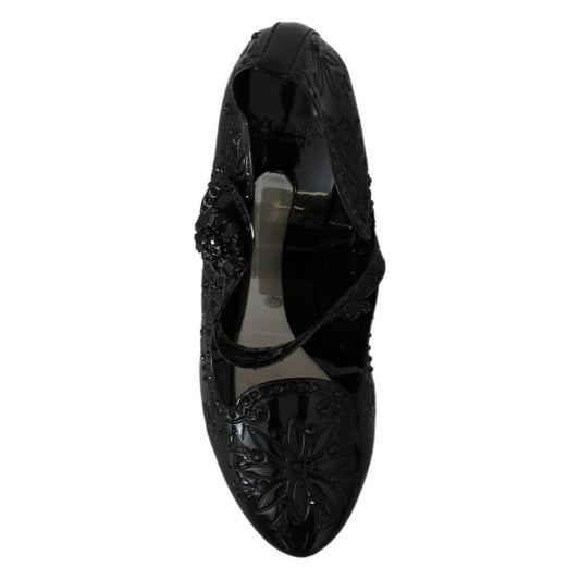 Dolce & Gabbana Elegant Crystal Embellished Cinderella Pumps Dolce & Gabbana Black
