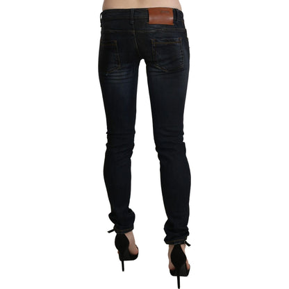 Acht Black Washed Low Waist Skinny Denim Jeans Jeans & Pants