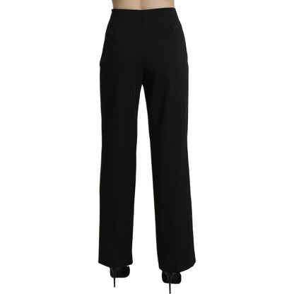 BENCIVENGA Black High Waist Straight Dress Trouser Pants Jeans & Pants