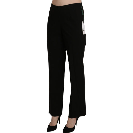 BENCIVENGA Elegant High Waist Straight Black Pants Jeans & Pants BENCIVENGA Black