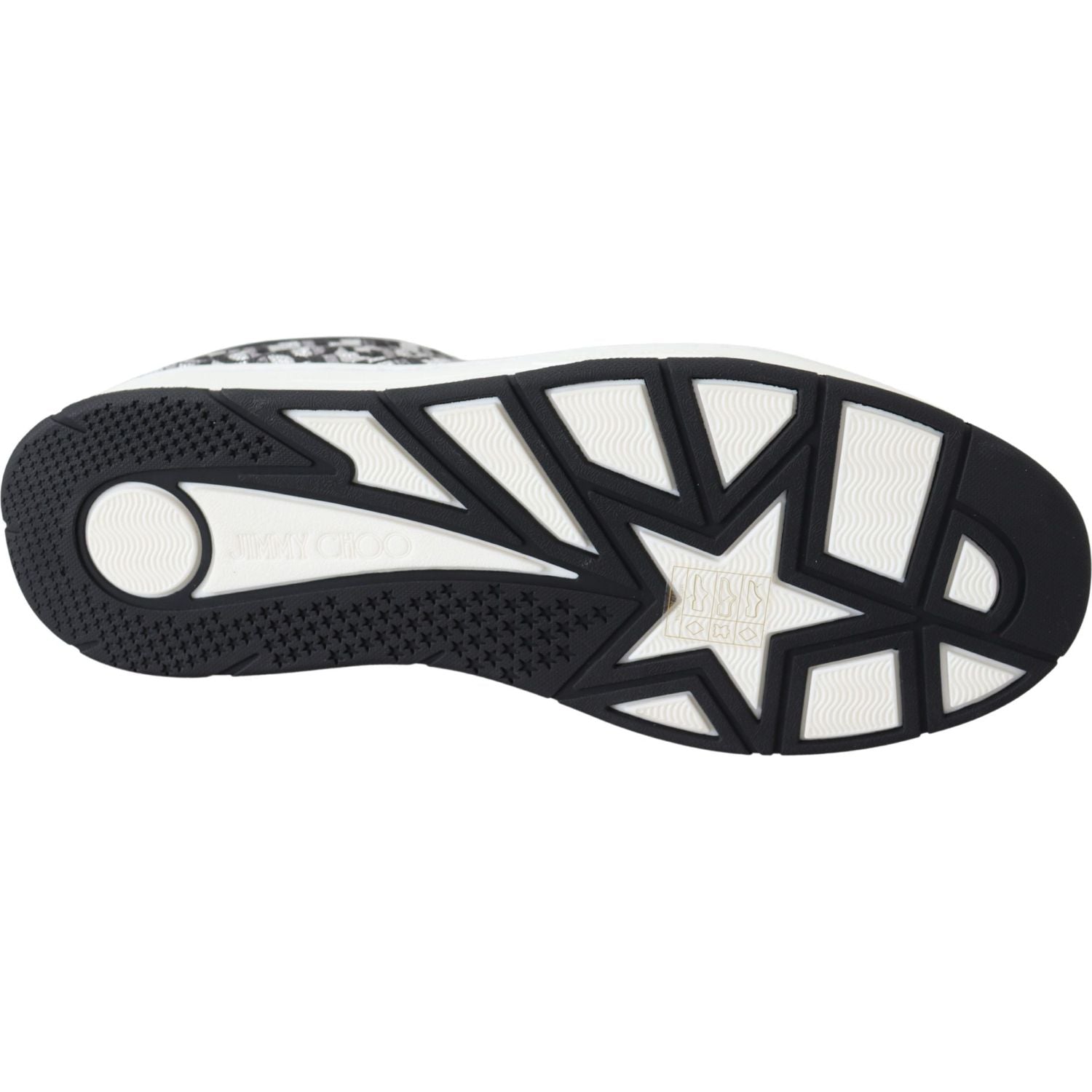 حذاء رياضي لامع سهل الارتداء من جيمي تشو - فضي وأسود