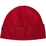 Givenchy Elegant Wool Beanie with Signature Contrast Logo Beanie Hat Givenchy Dark Red