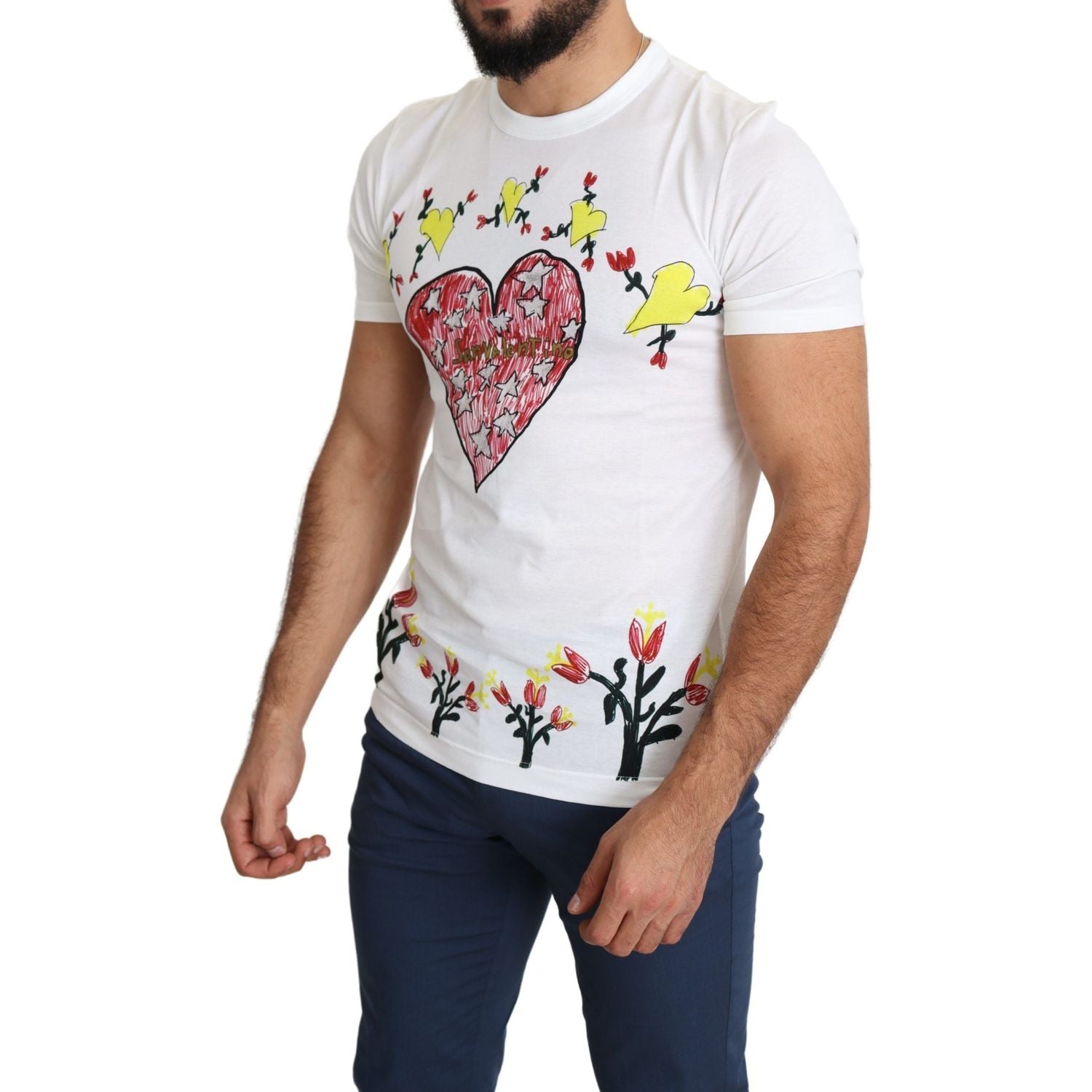 تي شيرت Dolce &amp; Gabbana Chic مطبوع عليه Saint Valentine برقبة دائرية