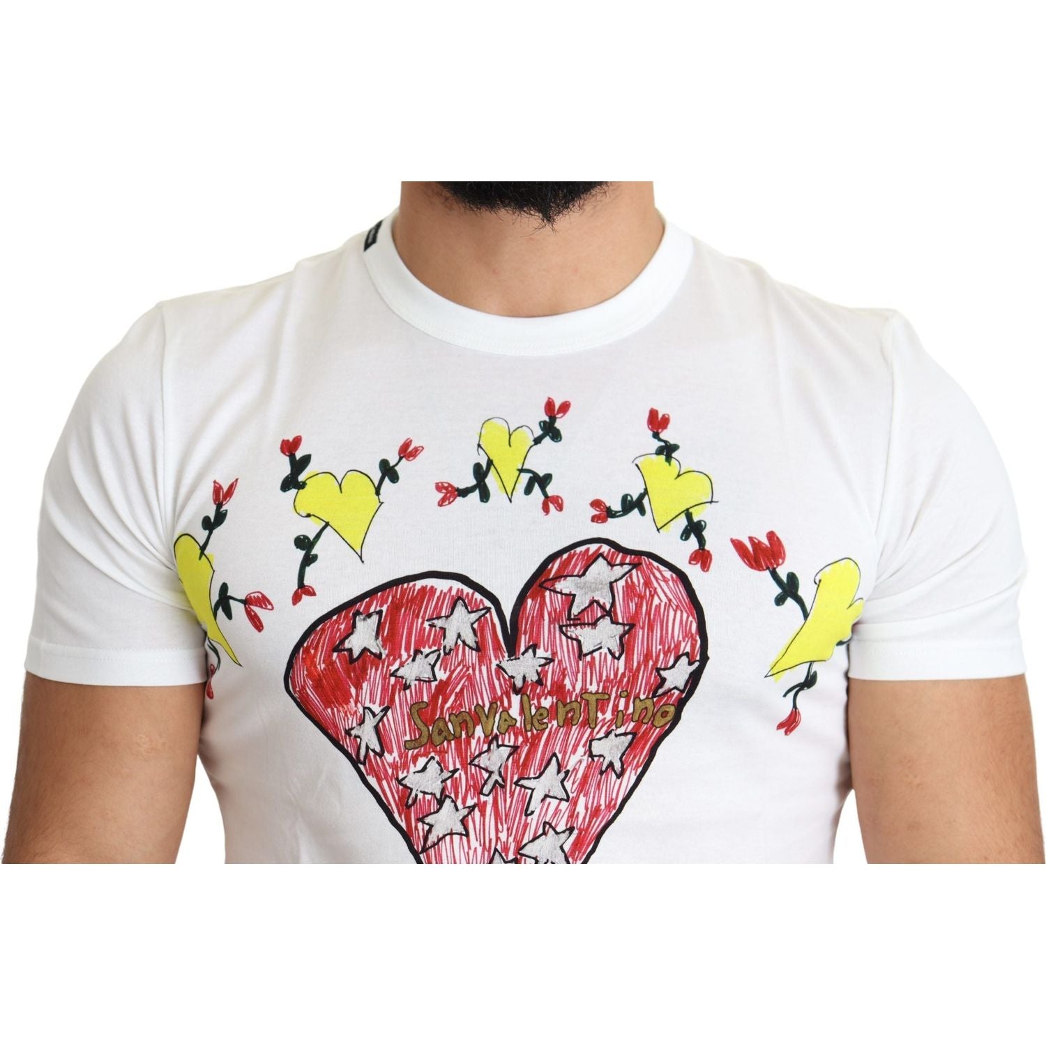تي شيرت Dolce &amp; Gabbana Chic مطبوع عليه Saint Valentine برقبة دائرية