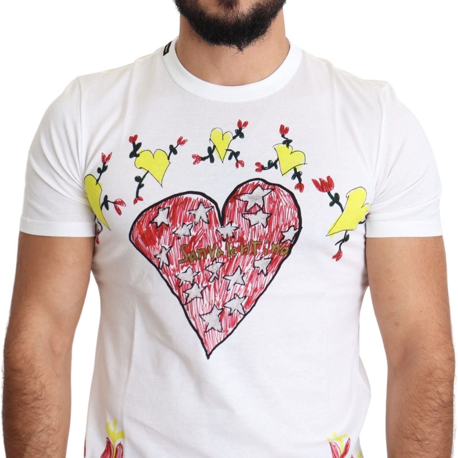 تي شيرت Dolce &amp; Gabbana Chic مطبوع عليه Saint Valentine برقبة دائرية