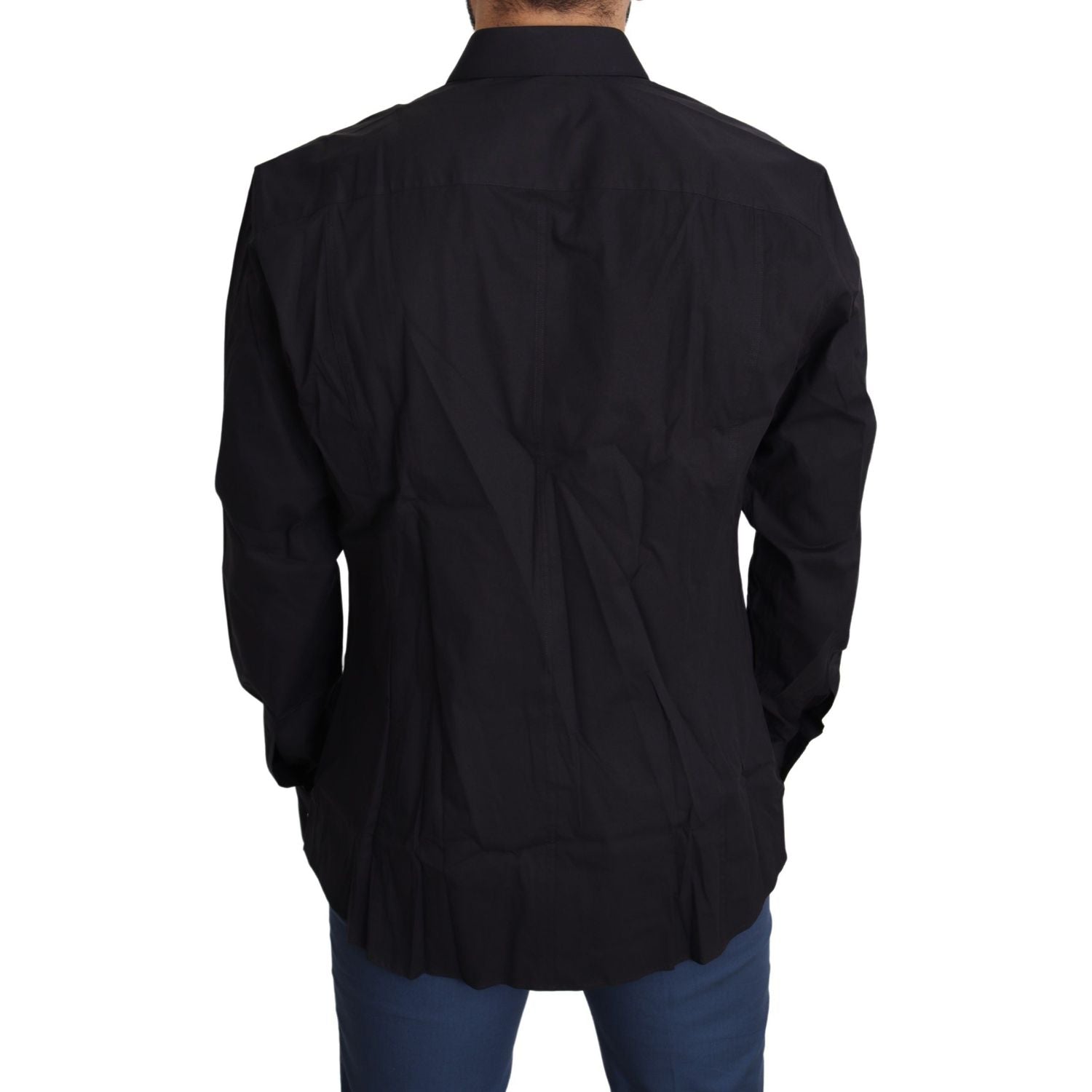 قميص دولتشي آند غابانا الأنيق ذو المقاس النحيف باللون الأسود