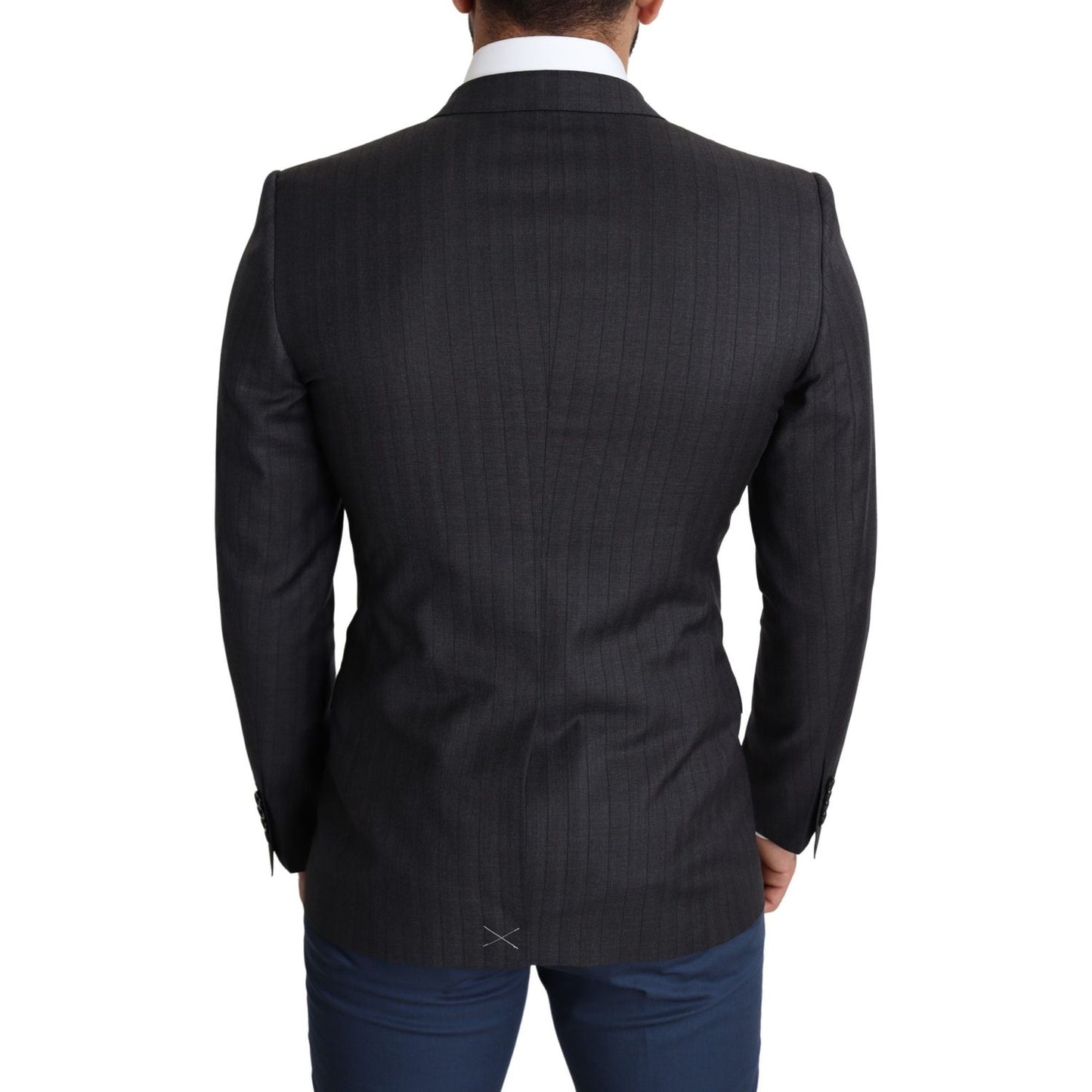 Dolce & Gabbana Black Wool Single Breasted Coat MARTINI Blazer