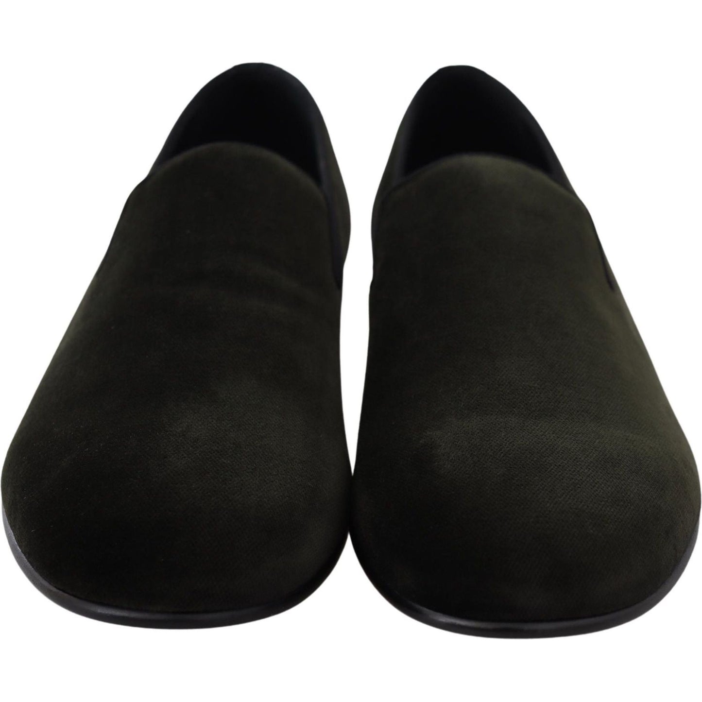 Dolce & Gabbana Green Velvet Slip On Mens Loafers Shoes
