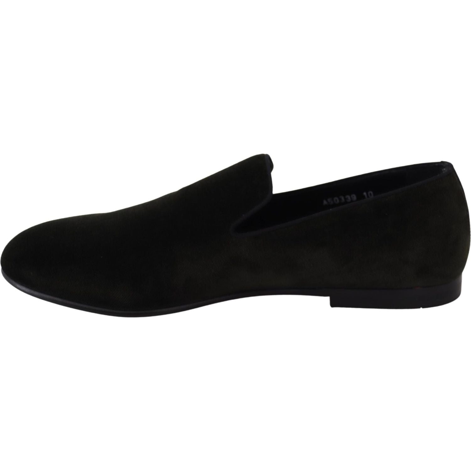 Dolce & Gabbana Green Velvet Slip On Mens Loafers Shoes
