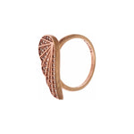 Nialaya Pink Gold 925 Silver Womens Clear CZ Ring Ring