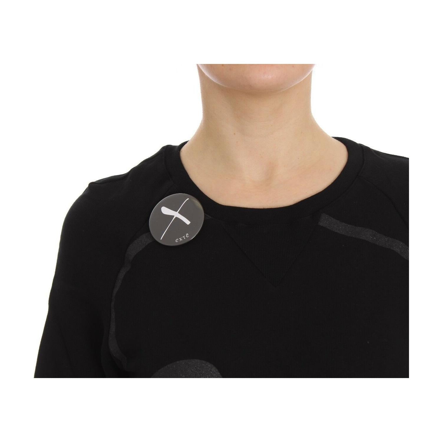 时尚骷髅图案圆领棉质毛衣