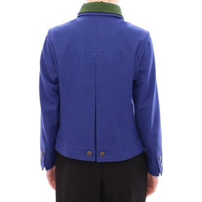 Andrea Incontri Habsburg Blue Green Wool Jacket Coat
