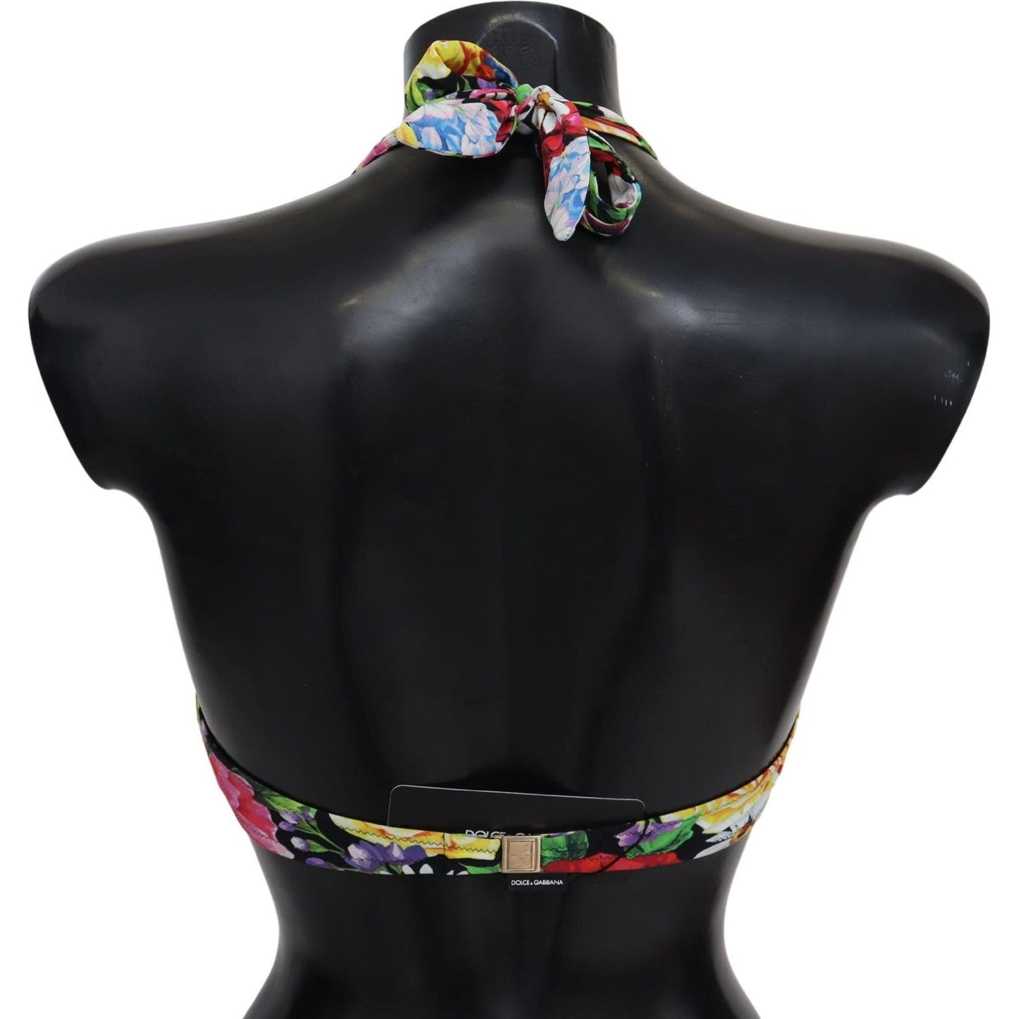 Dolce & Gabbana Multicolor Floral Print Swimwear Bikini Tops