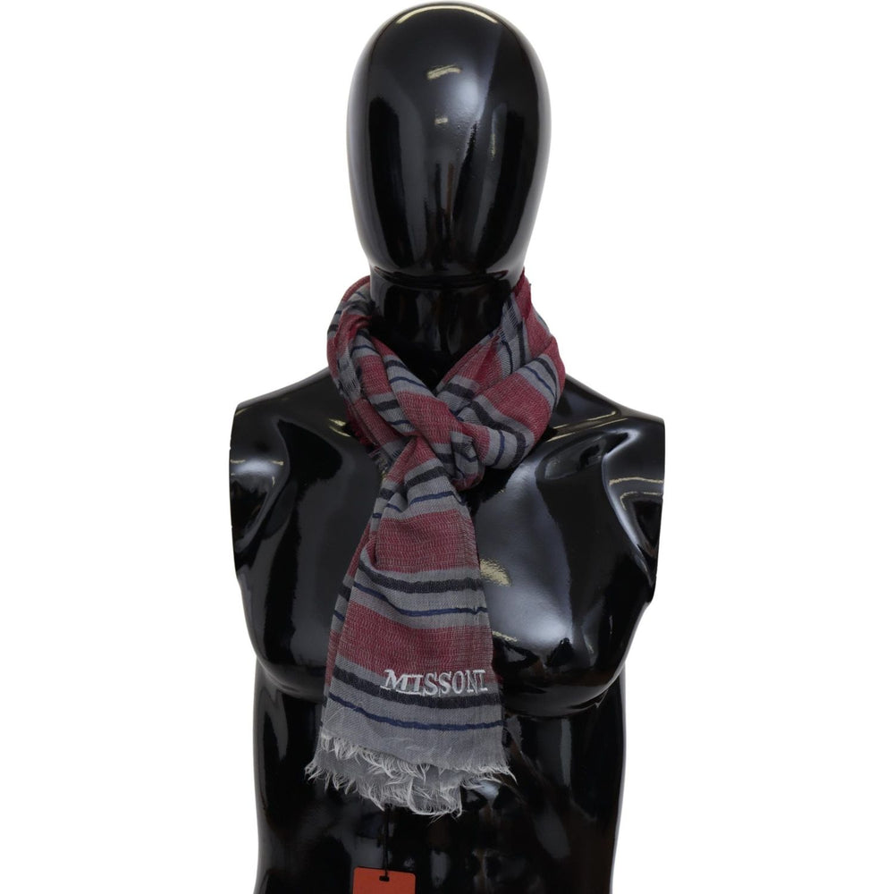 Missoni Multicolor Striped Wool Blend Unisex Neck Wrap Scarf