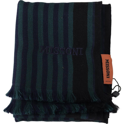 Missoni Multicolor Striped Wool Unisex Neck Wrap Shawl
