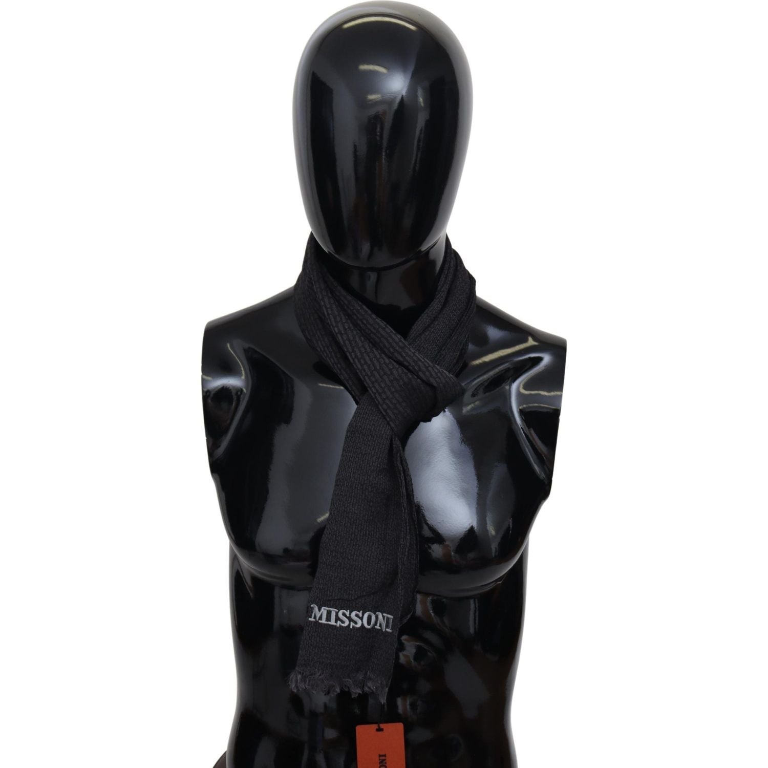 وشاح ميسوني الأنيق المصنوع من الصوف الأسود