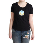 Moschino Black Printed Cotton Short Sleeves T-shirt TSH5073-40