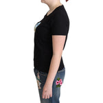 Moschino Black Printed Cotton Short Sleeves T-shirt TSH5073-40