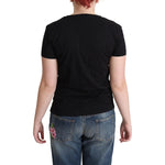 Moschino Black Printed Cotton Short Sleeves T-shirt TSH5073-40