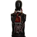 Dolce & Gabbana Multicolor Wool Knit DG King Shawl Wrap Scarf Wool Wrap Shawl Scarf
