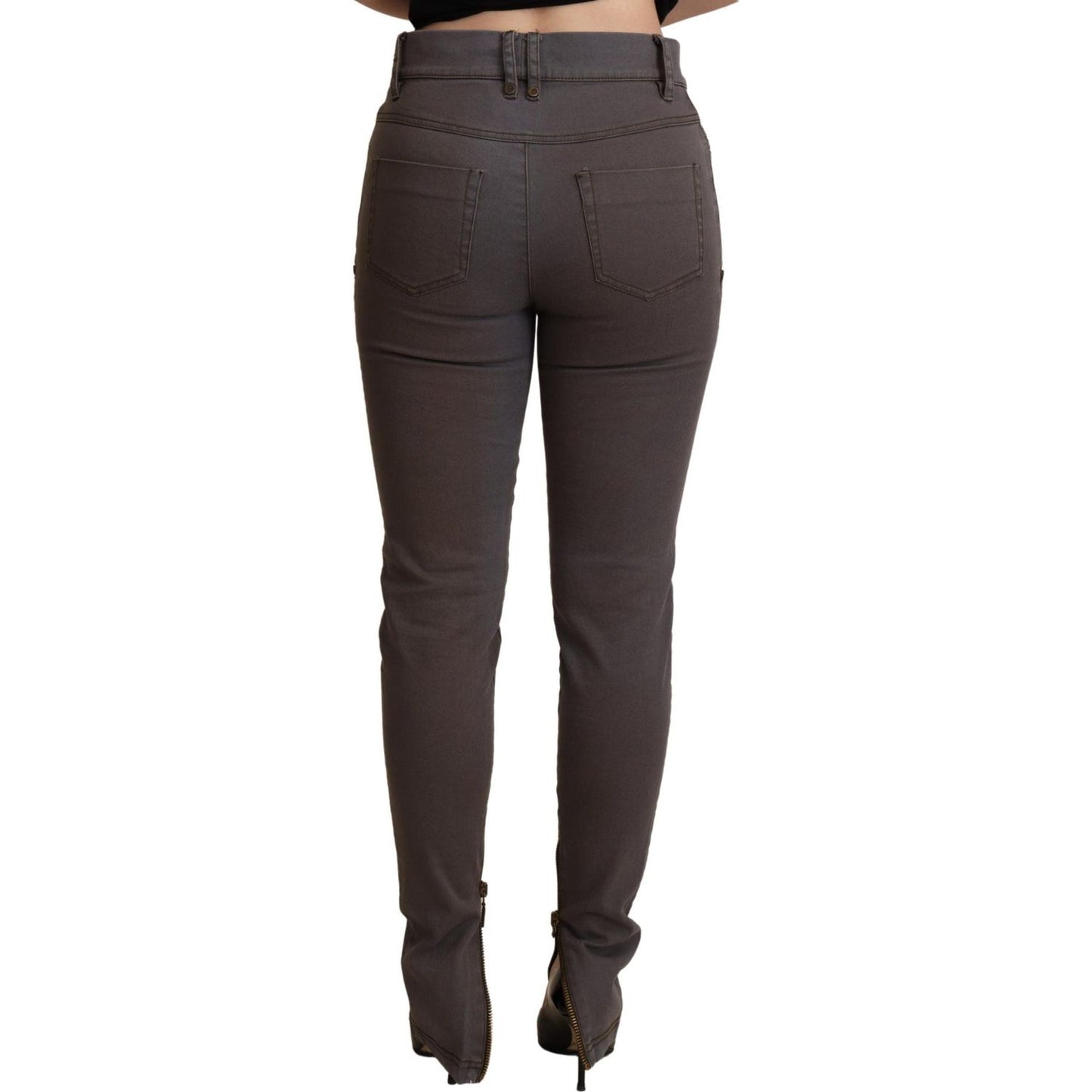 PLEIN SUD Brown Cotton Stretch Skinny Denim Jeans