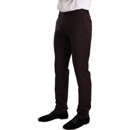 Dolce & Gabbana Bordeaux Wool MARTINI Slim Fit Suit Suit