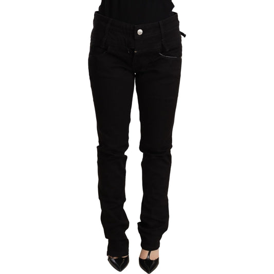 Acht Black Low Waist Skinny Denim Jeans Trouser WOMAN TROUSERS